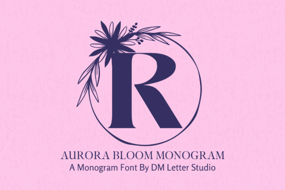 Aurora Bloom Monogram: Elegant Design