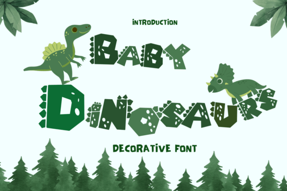 Baby Dinosaurs: A Playful Decorative Font