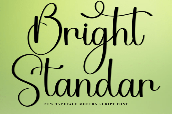 Bright Standar: A Festive Font for Holiday Designs