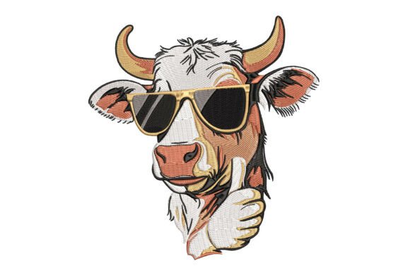 Bull: Modern Embroidery Design