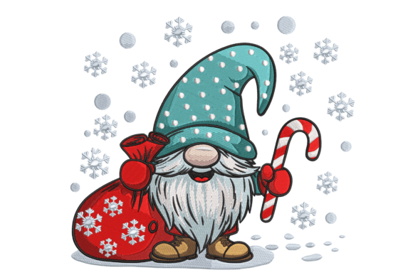 Christmas Gnome and Candy Cane: Elevating Your Holiday Embroidery Projects
