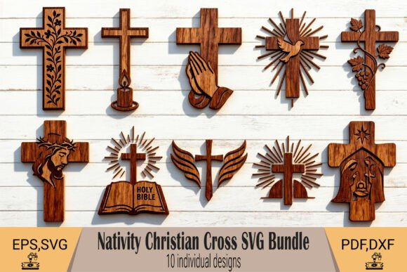 Elevating Faith-Based Crafting with the Nativity Cross Laser SVG Bundle