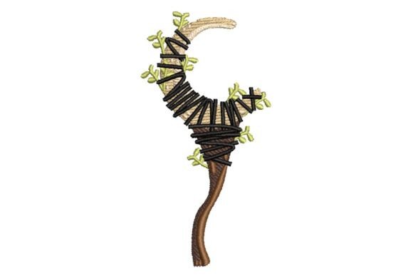 Embracing the Arcane: The Mystical Witchcraft Staff Embroidery Design for Modern Creators