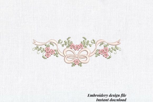 Evaluating the Floral Baby Girl Bow Embroidery Design for Textile Projects