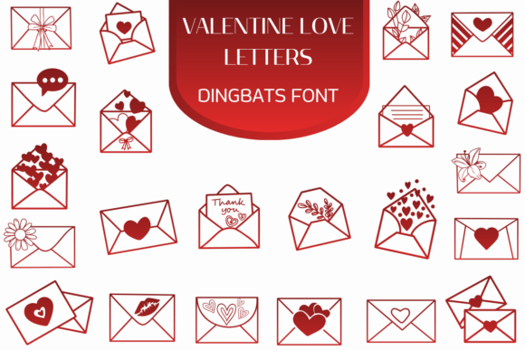 Expressing Affection Visually: The Power of Valentine Love Letters Dingbats