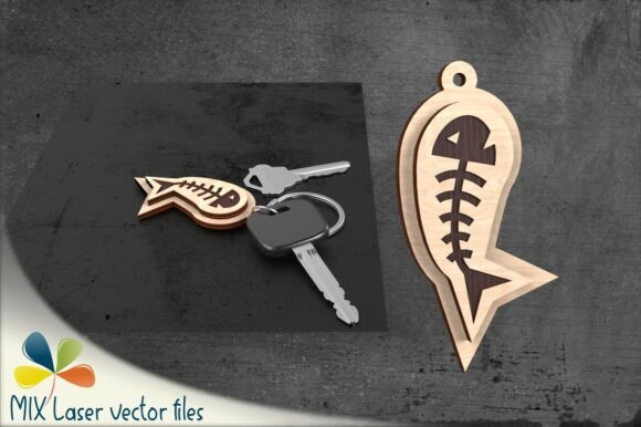 Fish Skeleton Key Accessory Pattern