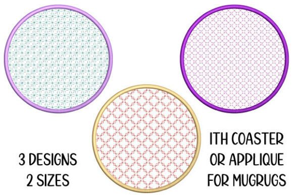 ITH Coaster Appliqué Set: 3 Versatile Designs