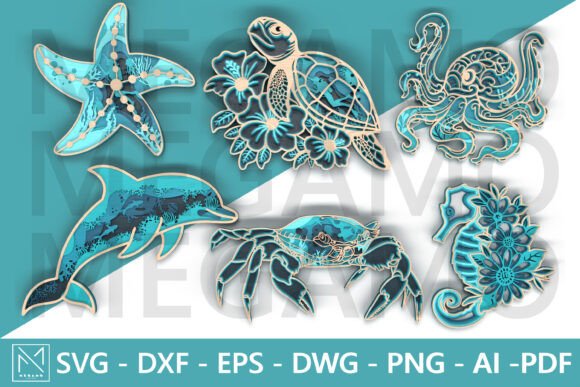 Mastering Depth and Detail with the Under the Sea Laser Cut Bundle – 6 Layers