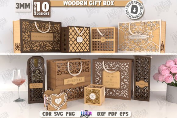 Mastering the Art of Digital Fabrication with Wooden Gift Boxes Laser Cut Bundle CNC