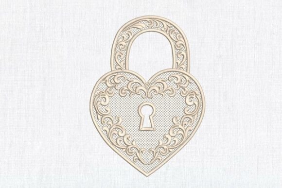 Romantic Heart Lock Padlock Wedding Embroidery: Elevating Personalized Gifts with Timeless Elegance