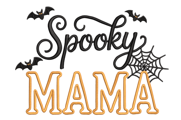 Spooky Mama: Unique Embroidery Design