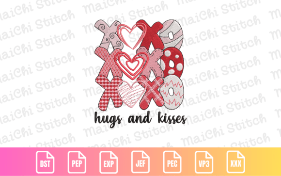 Stacked Valentine Letters Design