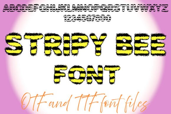 Stripy Bee: Bold, Fuzzy Font for Playful Designs