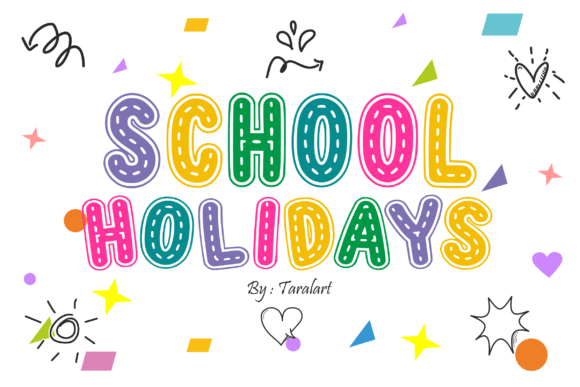 Unleashing Creativity with the Playful Charm of School Holidays Font