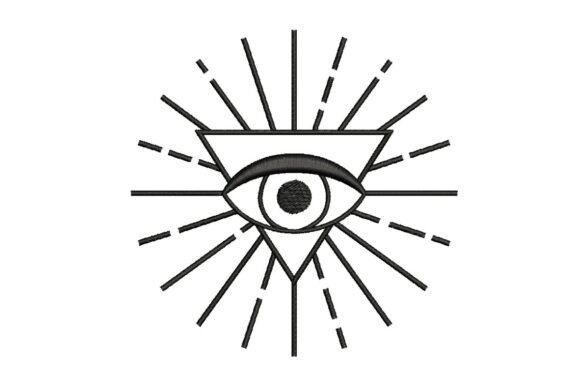 Unlocking the Symbolism of the All-Seeing Eye Pyramid with Rays Embroidery Design